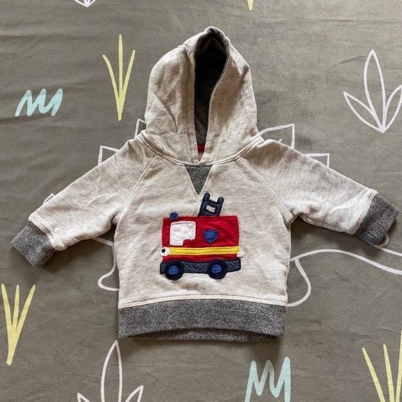 next Other - Next Baby Boy Fire Truck Appliqué Hoodie Sweatshirt 3-6 Months
